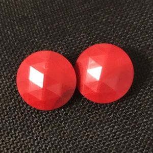 Cherry Red Bakelite Earrings
